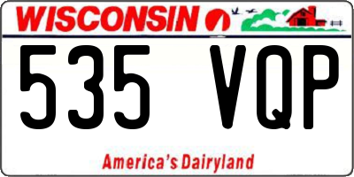 WI license plate 535VQP