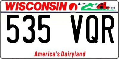 WI license plate 535VQR