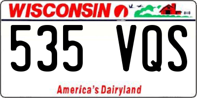 WI license plate 535VQS