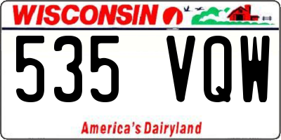 WI license plate 535VQW