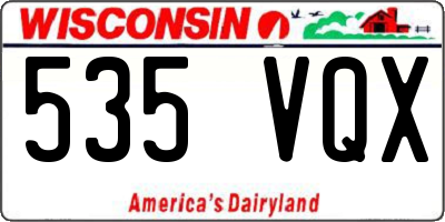 WI license plate 535VQX
