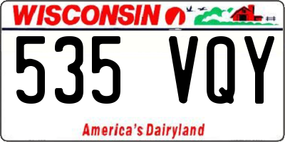 WI license plate 535VQY