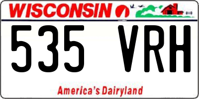 WI license plate 535VRH
