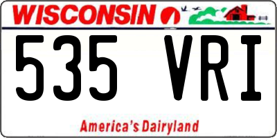 WI license plate 535VRI
