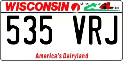 WI license plate 535VRJ