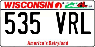 WI license plate 535VRL
