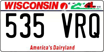 WI license plate 535VRQ