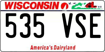 WI license plate 535VSE