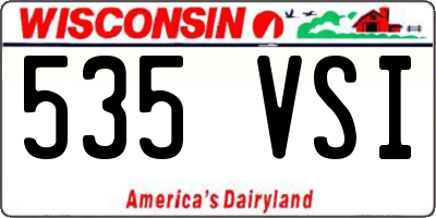 WI license plate 535VSI