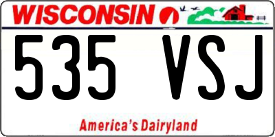 WI license plate 535VSJ