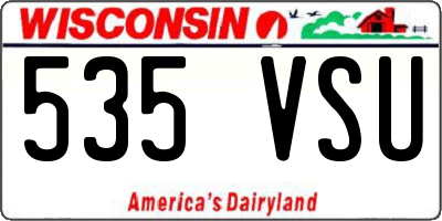 WI license plate 535VSU