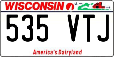 WI license plate 535VTJ