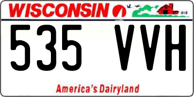 WI license plate 535VVH