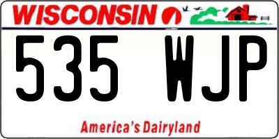 WI license plate 535WJP