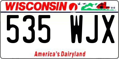 WI license plate 535WJX