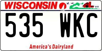 WI license plate 535WKC