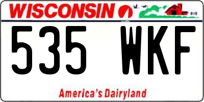 WI license plate 535WKF