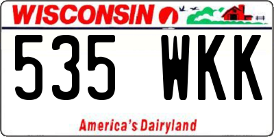 WI license plate 535WKK