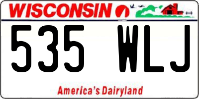 WI license plate 535WLJ