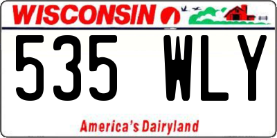 WI license plate 535WLY