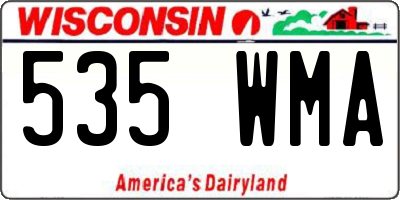 WI license plate 535WMA