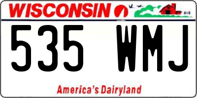 WI license plate 535WMJ