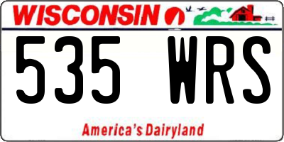 WI license plate 535WRS