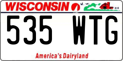 WI license plate 535WTG