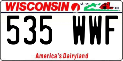 WI license plate 535WWF