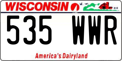 WI license plate 535WWR