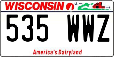WI license plate 535WWZ