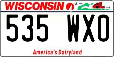 WI license plate 535WXO
