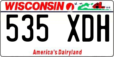 WI license plate 535XDH