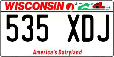 WI license plate 535XDJ