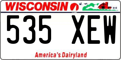 WI license plate 535XEW