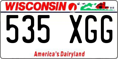 WI license plate 535XGG