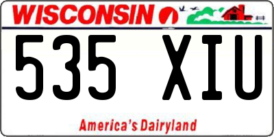 WI license plate 535XIU