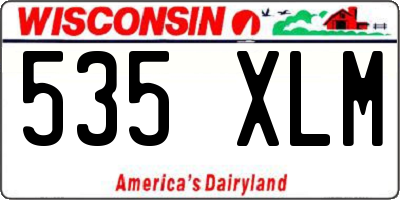 WI license plate 535XLM