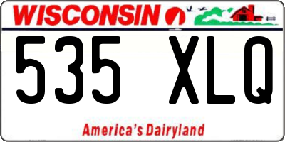 WI license plate 535XLQ