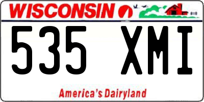 WI license plate 535XMI