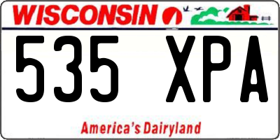 WI license plate 535XPA