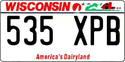 WI license plate 535XPB