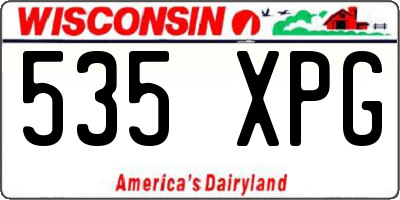 WI license plate 535XPG