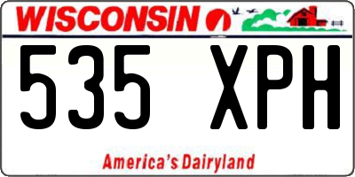 WI license plate 535XPH
