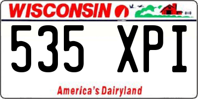 WI license plate 535XPI
