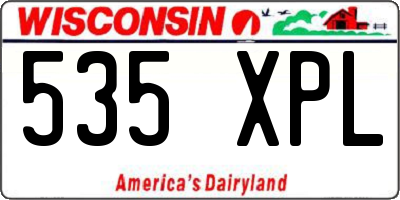 WI license plate 535XPL