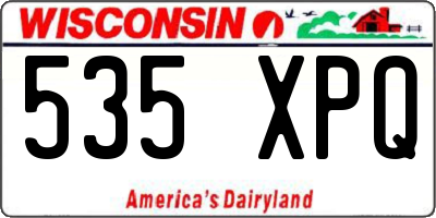 WI license plate 535XPQ