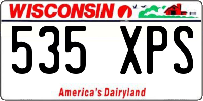 WI license plate 535XPS
