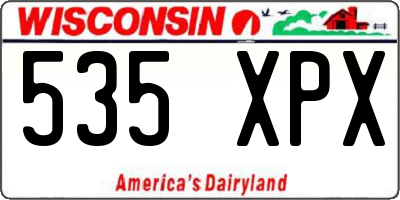 WI license plate 535XPX