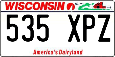 WI license plate 535XPZ